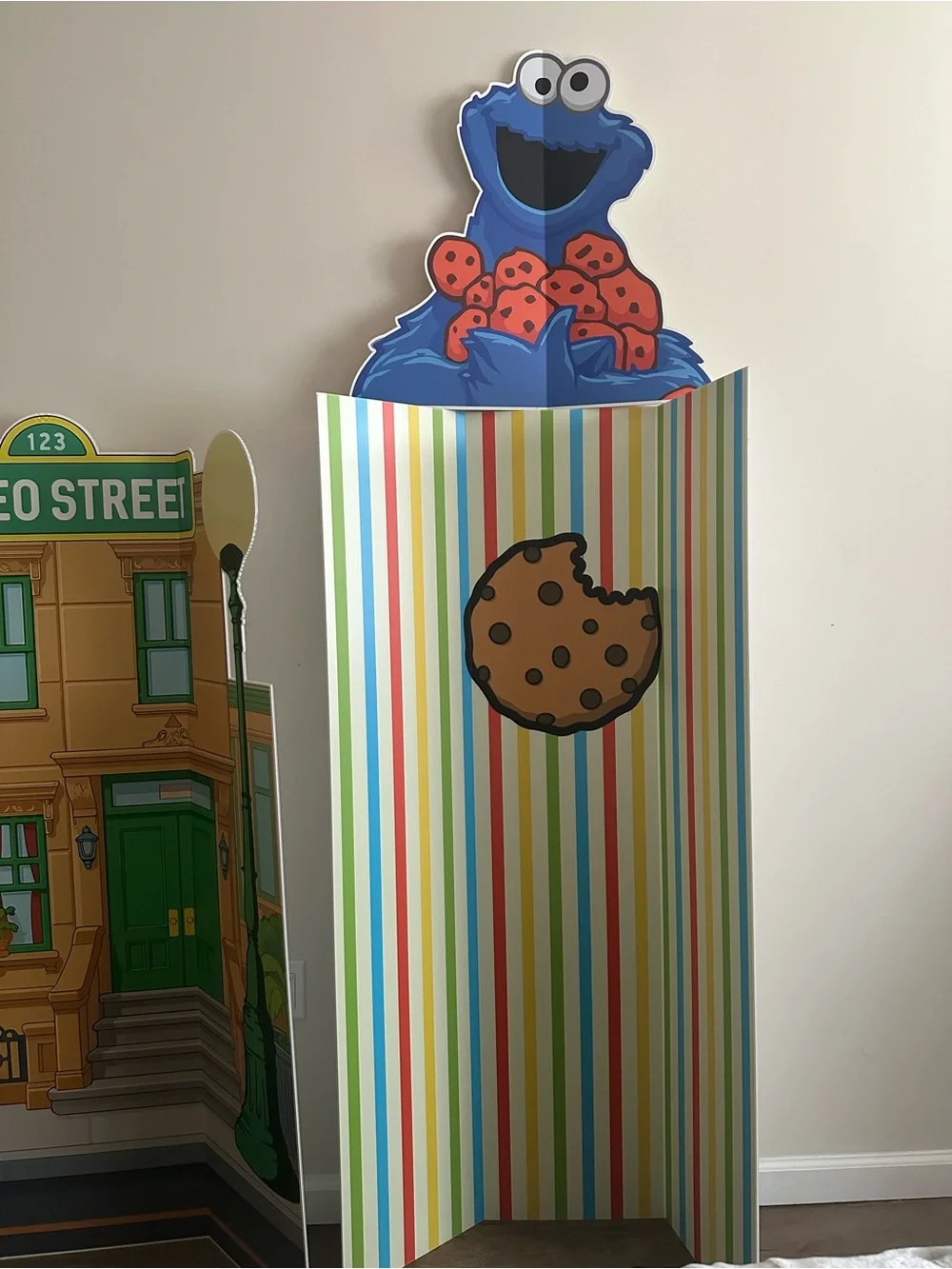Sesame Street Big Bird & Cookie Monster Cutout Standees - Yellow, Blue, Brown